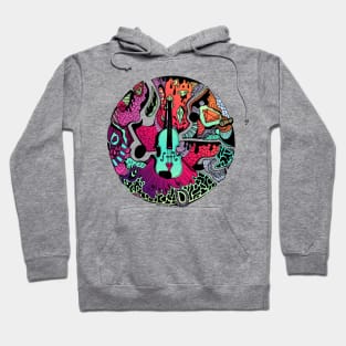 Blue Red Blend Circle of Music Hoodie